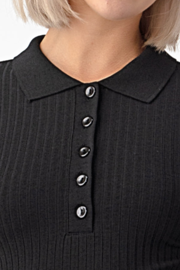 BLACK WIDOW LONG SLEEVE POLO
